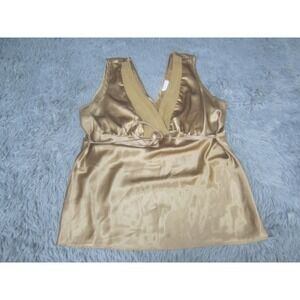 George Womens XL Satin V-Neck Camisole Top Polyester Stretch